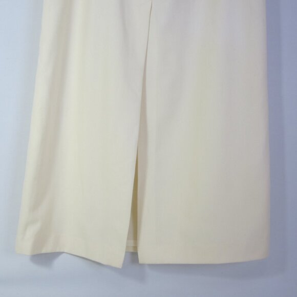 Talbots Womens 14 Cream Ivory Wool Maxi Skirt Holiday Preppy Classic A Line 34" - Picture 10 of 10